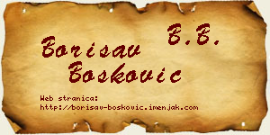 Borisav Bošković vizit kartica